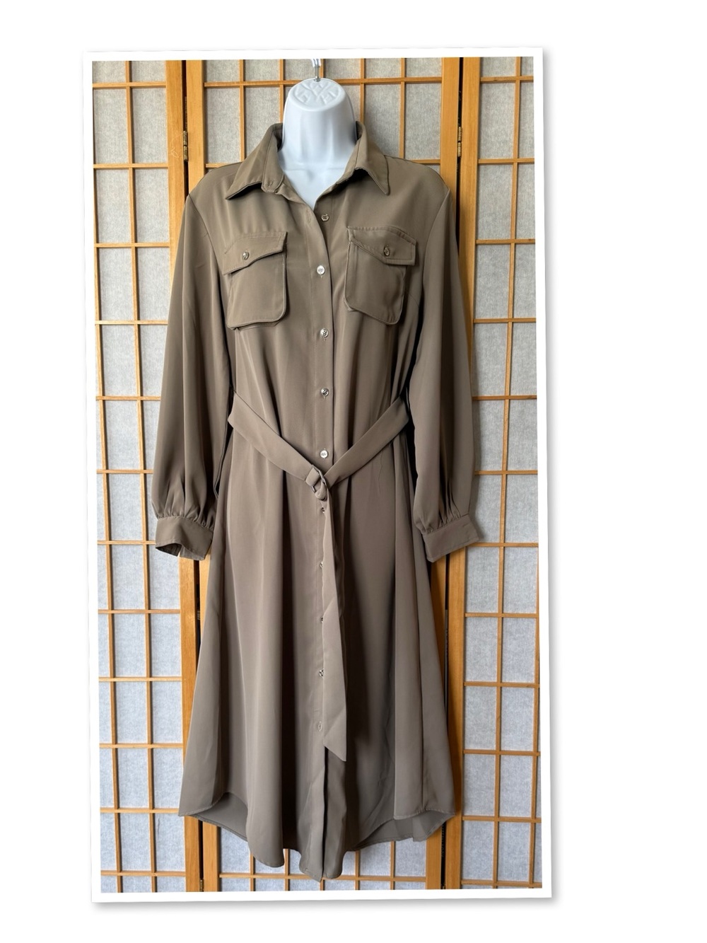 Dizzy Lizzy Midi Safari Shirt Dress